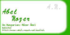 abel mozer business card
